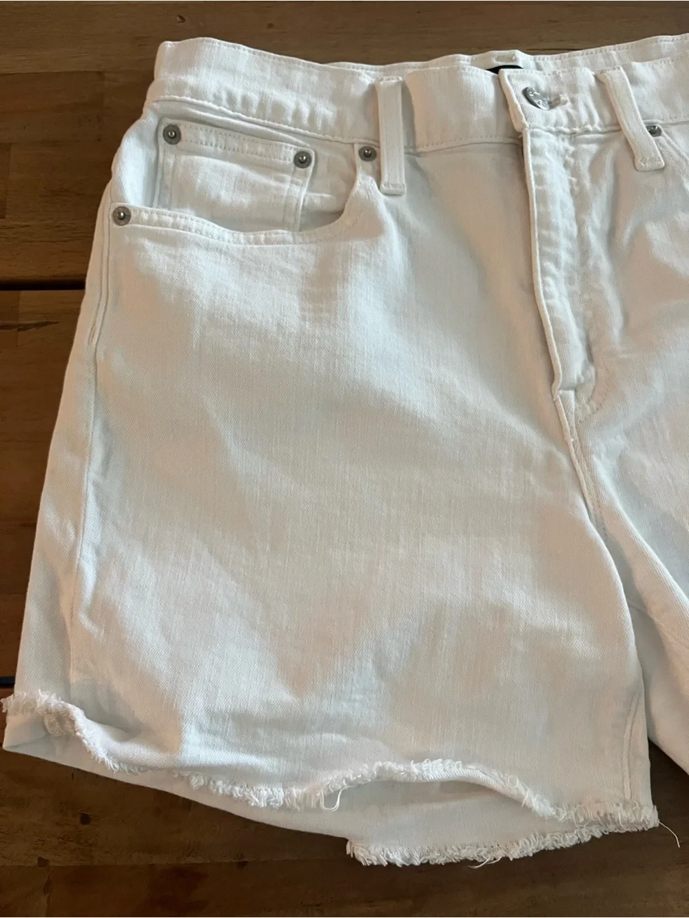 J. Crew White Denim Jean Shorts